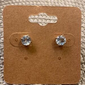 Elegant Blue Topaz Stud Earrings
